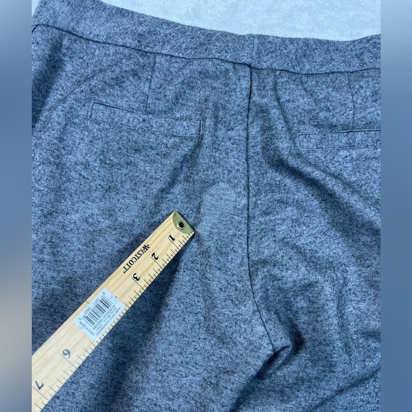 J. McLaughlin Wool Blend Size 6 Trousers Speckled Gray Straight Leg Stretch Pant - Picture 11 of 12